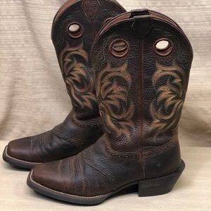 Justin Stampede Leather Western Cowboy Boots 2523